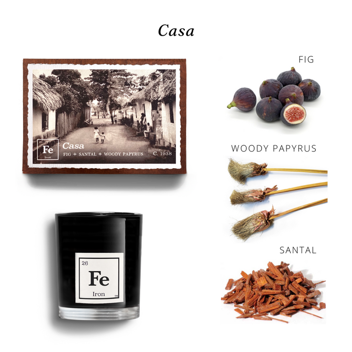 CASA 6.5 oz Candle - Fig + Santal + Woody Papyrus