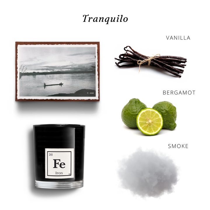 TRANQUILO 6.5 oz Candle - Vanilla + Smoke + Bergamot