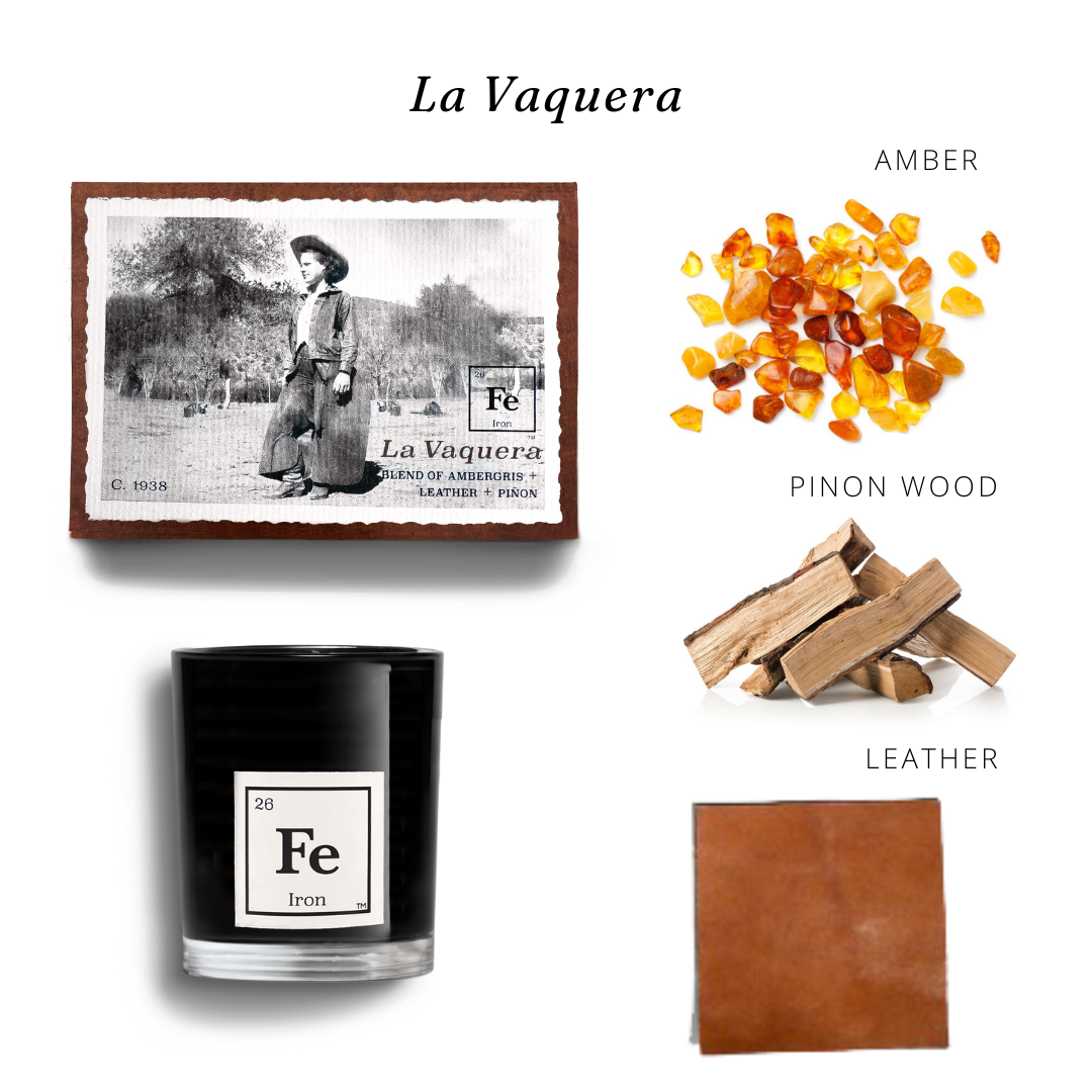 LA VAQUERA 10 oz Candle - Ambergris + Leather + Pinion Wood