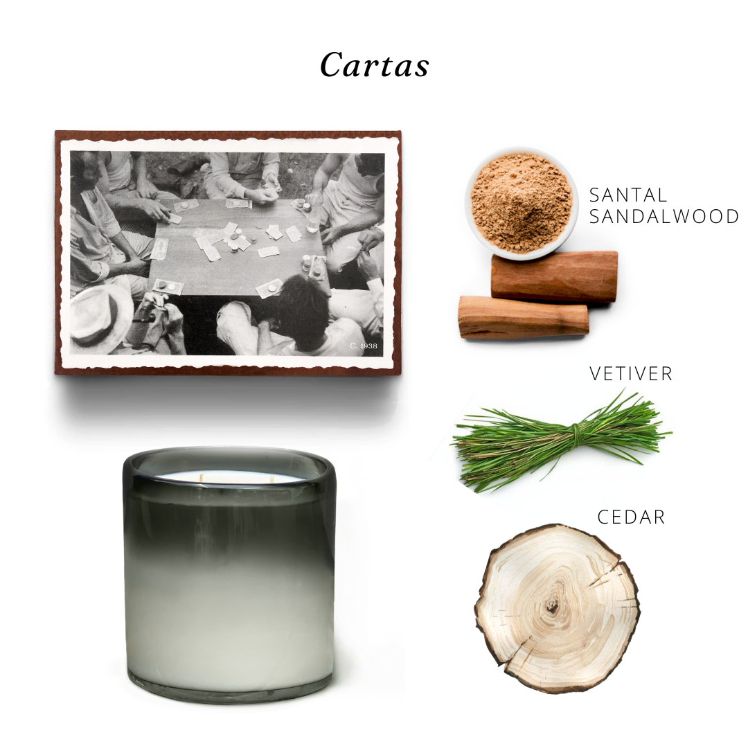 CARTAS 10 oz Candle - Santal Sandalwood+Vetiver+Cedarwood