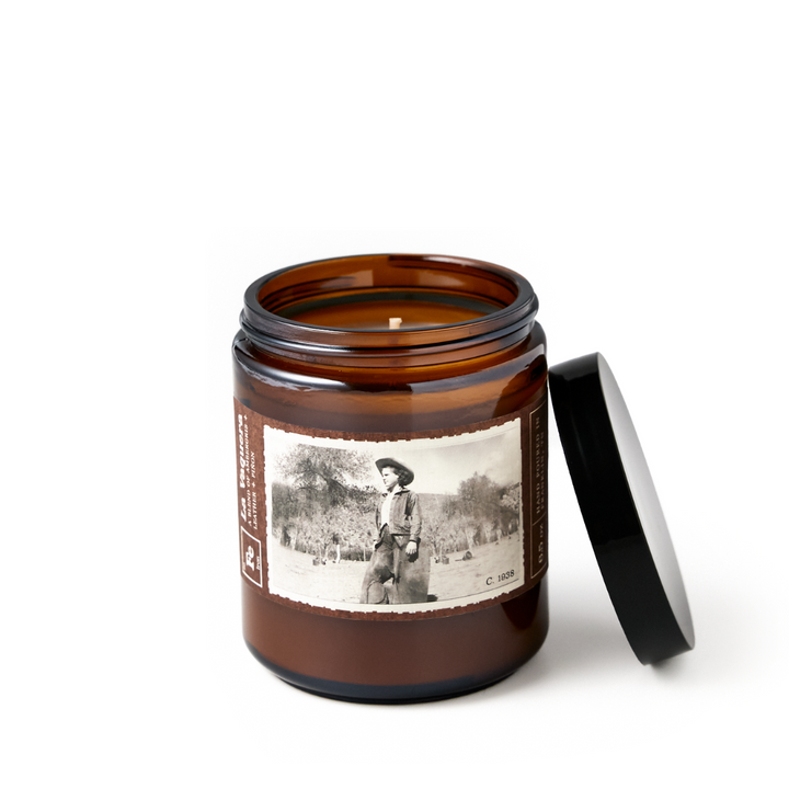 LA VAQUERA 6.5 oz Candle - Ambergris + Leather + Pinion Wood