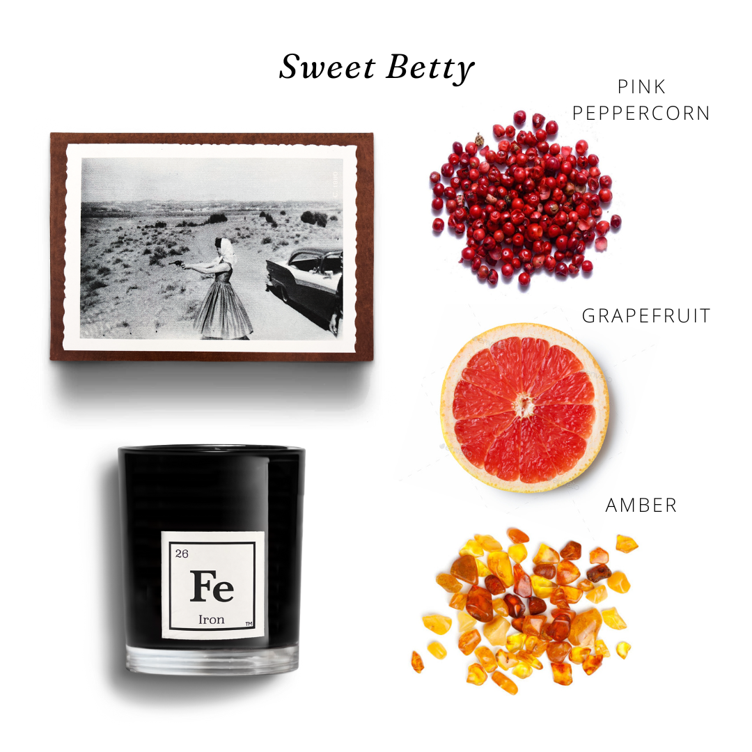 SWEET BETTY 6.5 oz Candle - Pink Peppercorn + Grapefruit + Amber