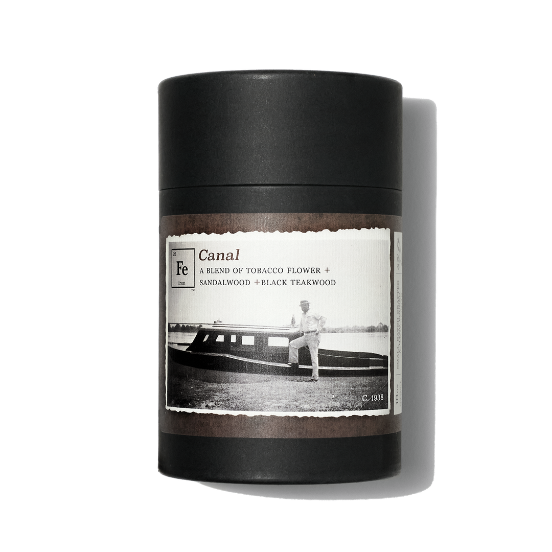 CANAL 10 oz Candle - Black Teakwood + Sandalwood + Tobacco Flower